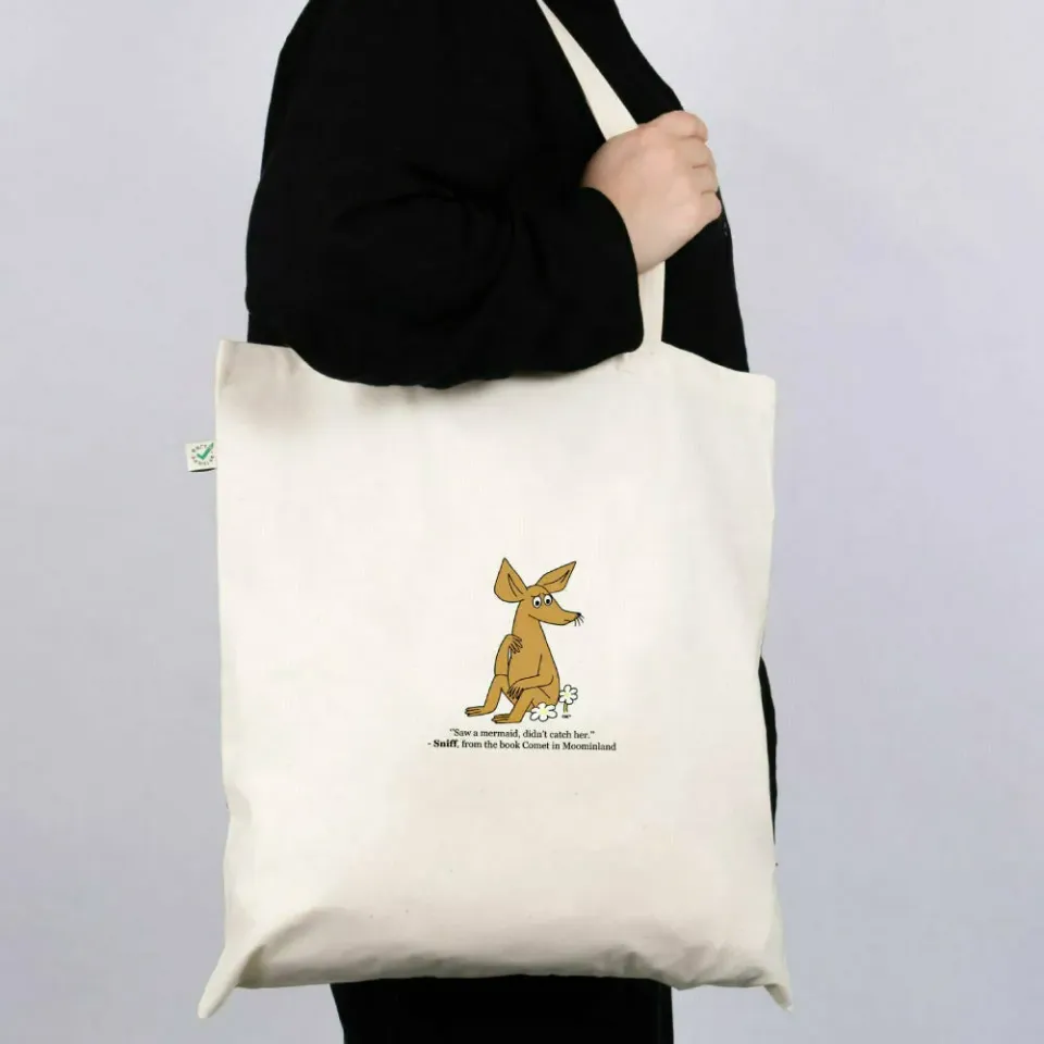 Moomintroll Sniff tote bag beige coton bio