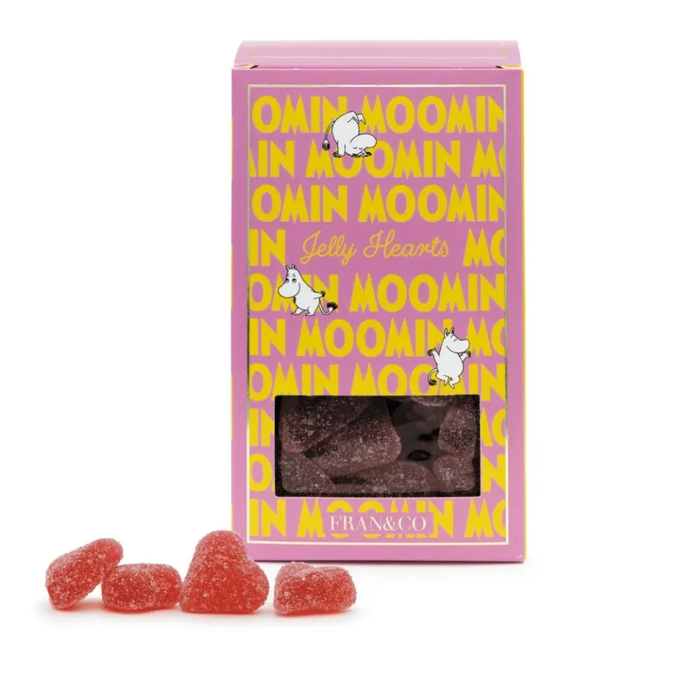 Moomintroll bonbons gelées framboise coeurs 180g