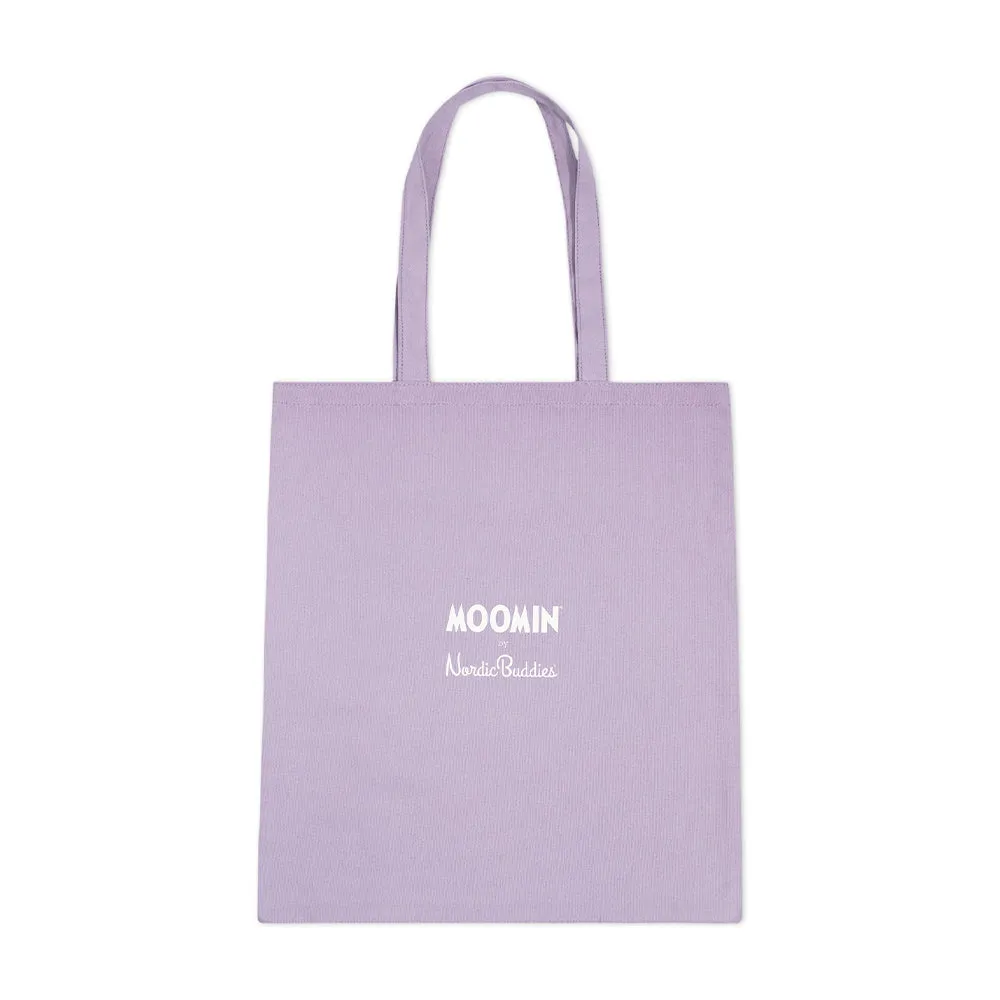 Moomintroll Little My Ideas tote bag lilas coton bio 38x42 cm
