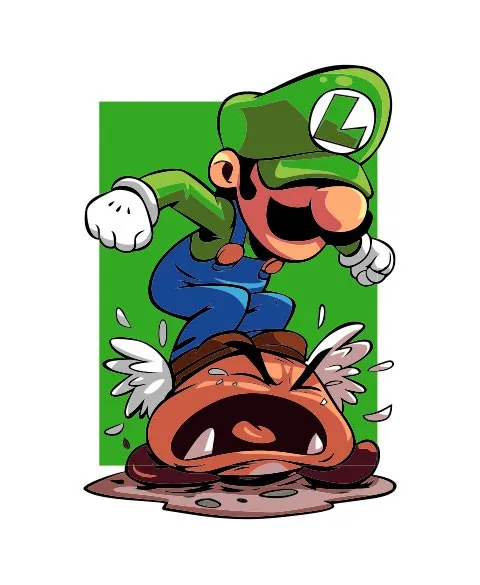 Pixgoodies Mario Luigi écrase Goomba mug 325 ml