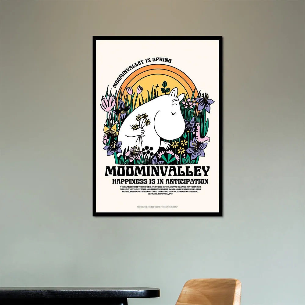 Moomintroll Happiness poster blanc papier 200g