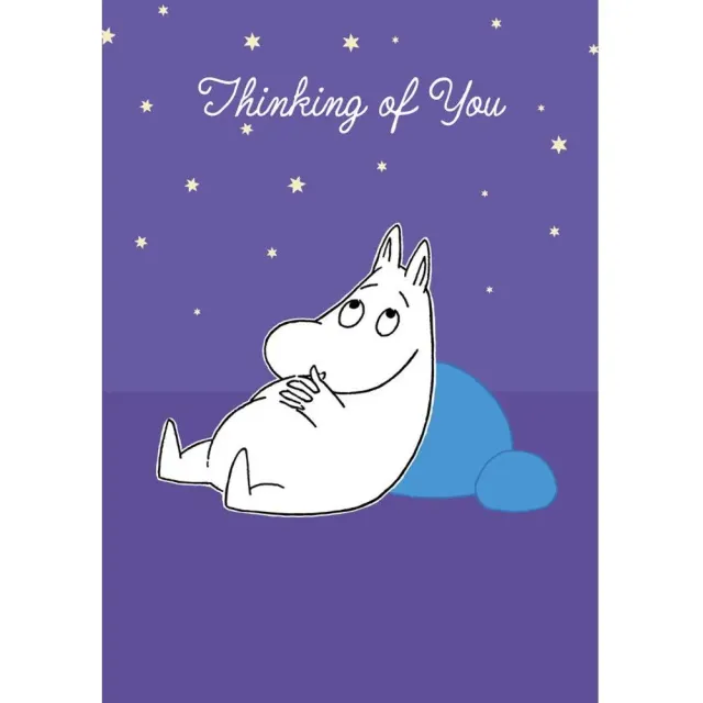 Moomintroll Thinking Of You carte de vœux violette
