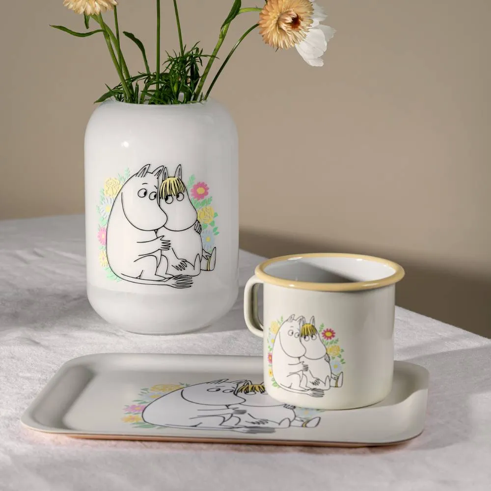 Moomintroll Flowers plateau blanc 27x20 cm