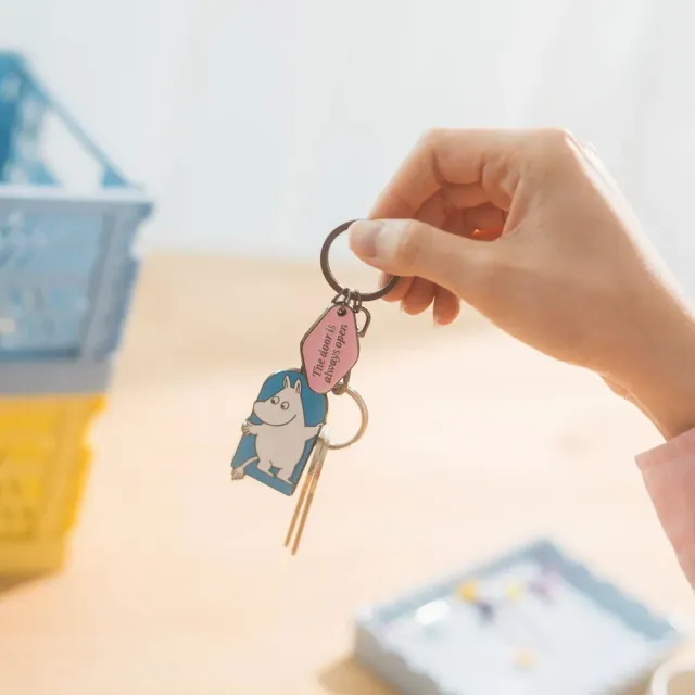 Moomintroll porte-clés bleu The door is always open 7 cm