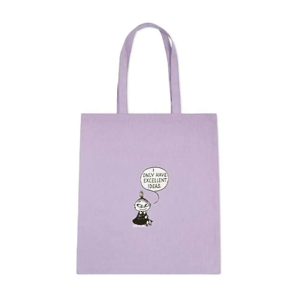 Moomintroll Little My Ideas tote bag lilas coton bio 38x42 cm