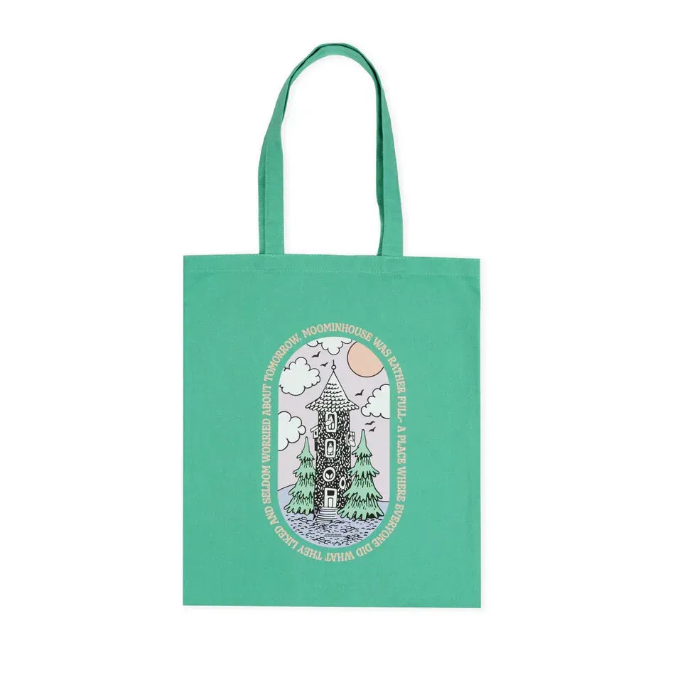 Moomintroll Moominhouse Tote Bag Vert coton