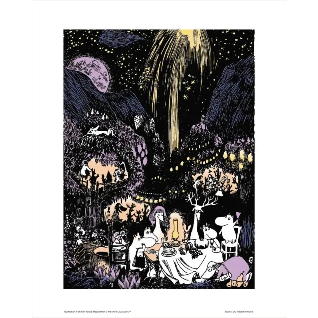 Moomintroll August Party affiche 24x30 cm
