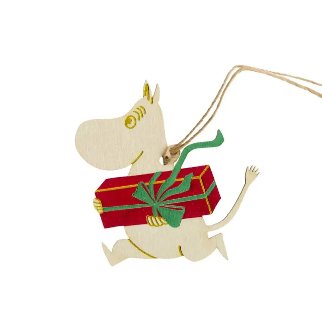 Moomintroll décoration Noël suspension bois 8x7 cm cadeau
