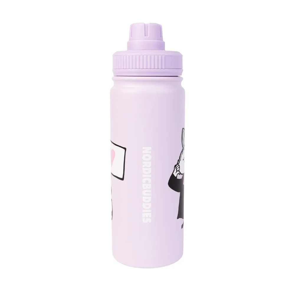 Moomins Love bouteille isotherme violette 550 ml inox