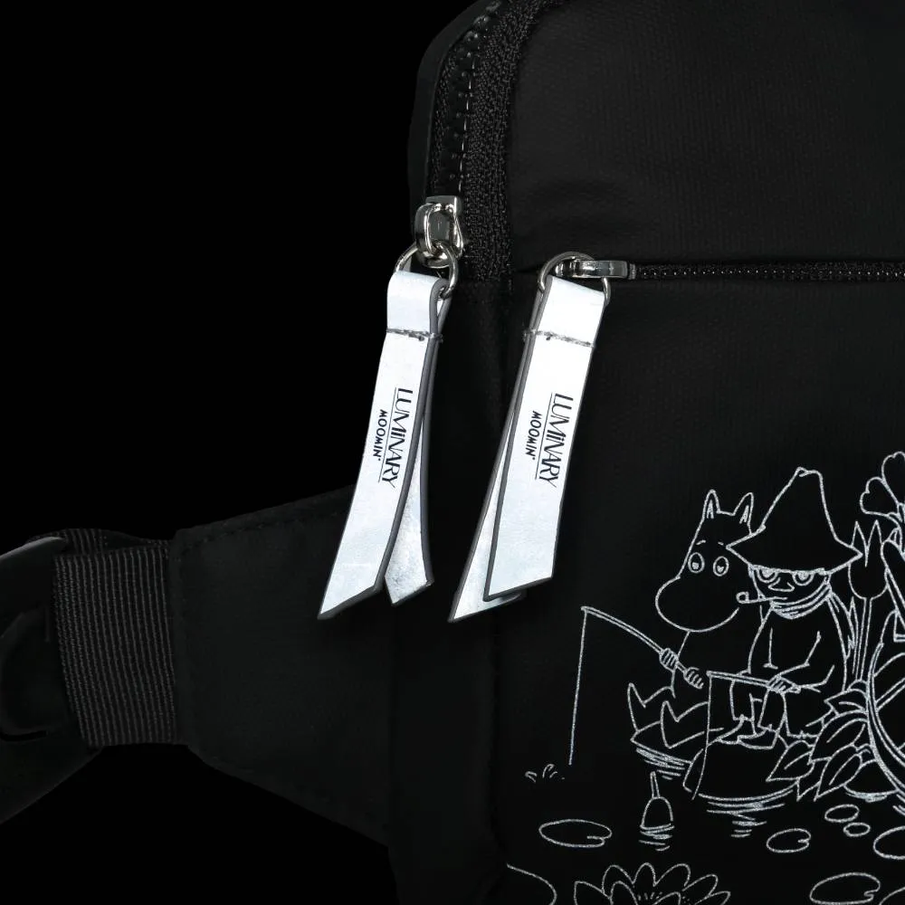Moomintroll Fishing Sac bandoulière noir réfléchissant