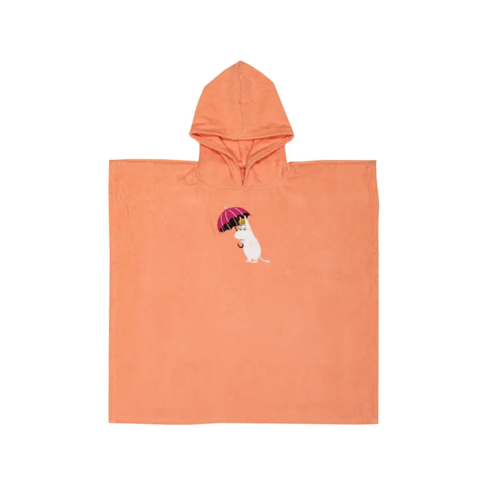 Moomintroll Under the Umbrella poncho bain enfant rouge bio