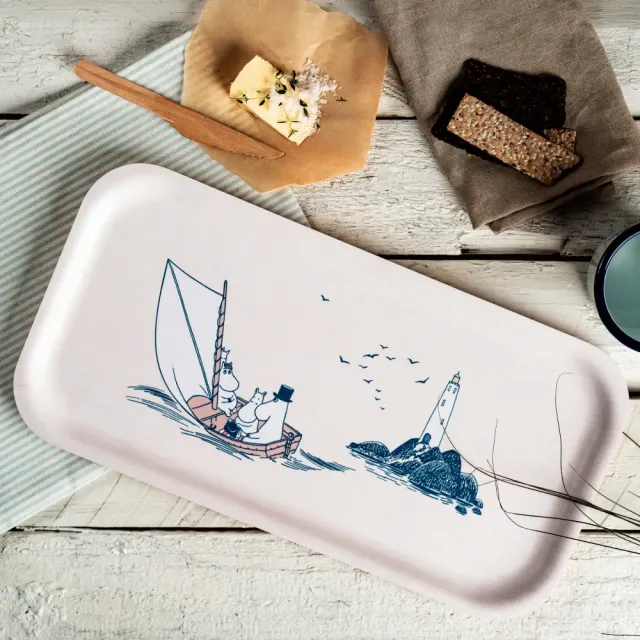 Moomintroll Sailors plateau bouleau 43 x 22 cm