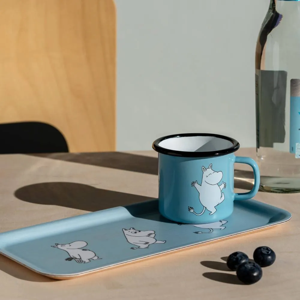 Moomintroll Retro mug émail bleu