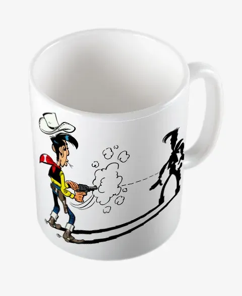 Pixgoodies Lucky Luke homme qui tire mug céramique 325 ml