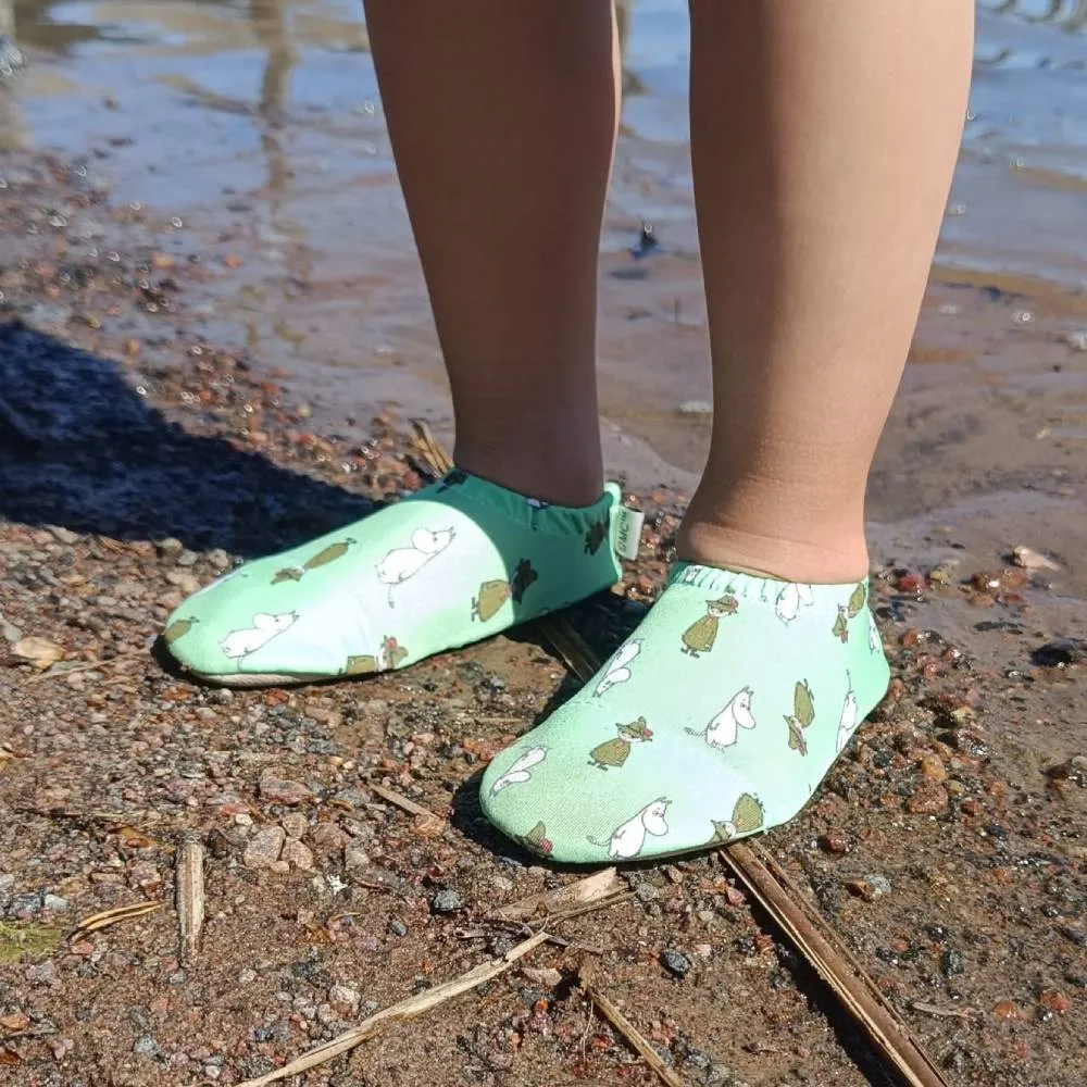 Moomintroll & Snufkin chaussons enfant verts
