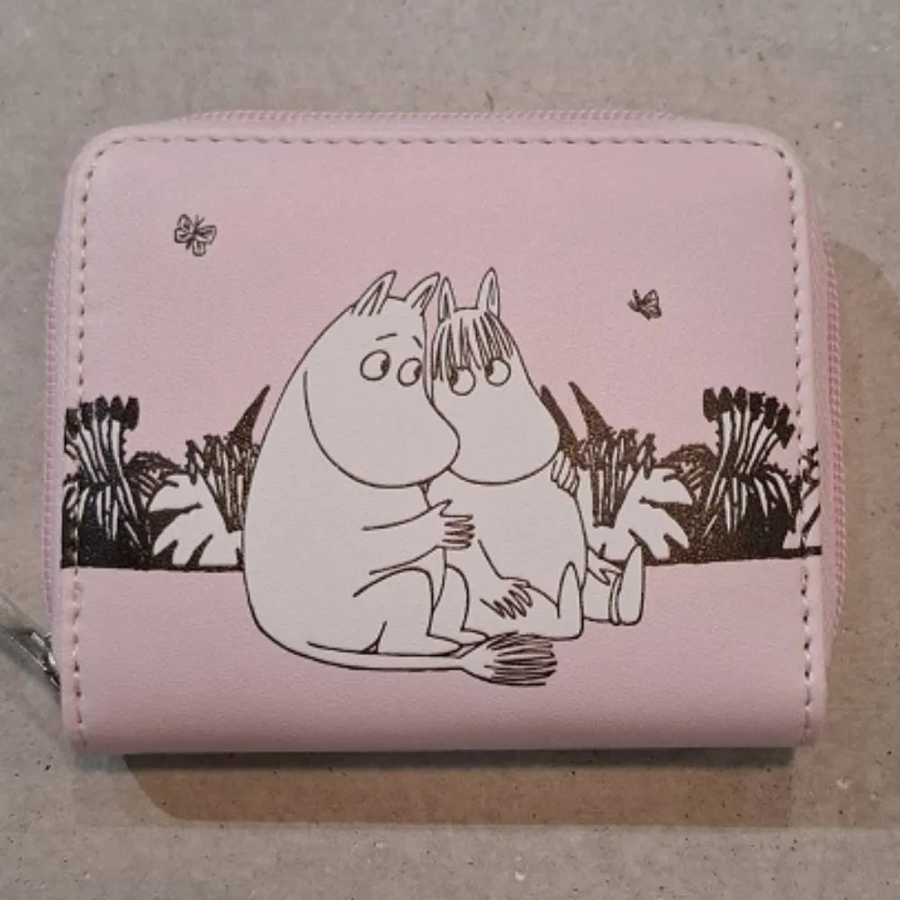 Moomintroll Hug portefeuille rose zippé polyester