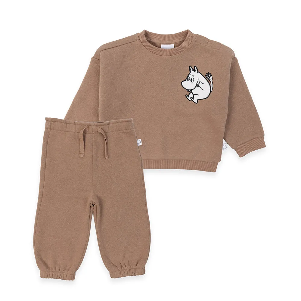 Moomintroll Kids ensemble sweat bebe marron coton