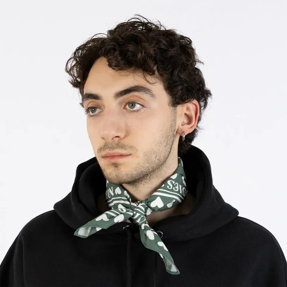 Moomintroll Love foulard coton vert 55x55 cm