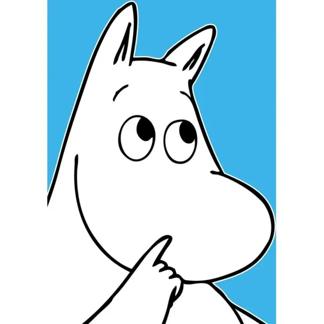 Moomintroll carte de vœux bleue 170x120 mm enveloppe