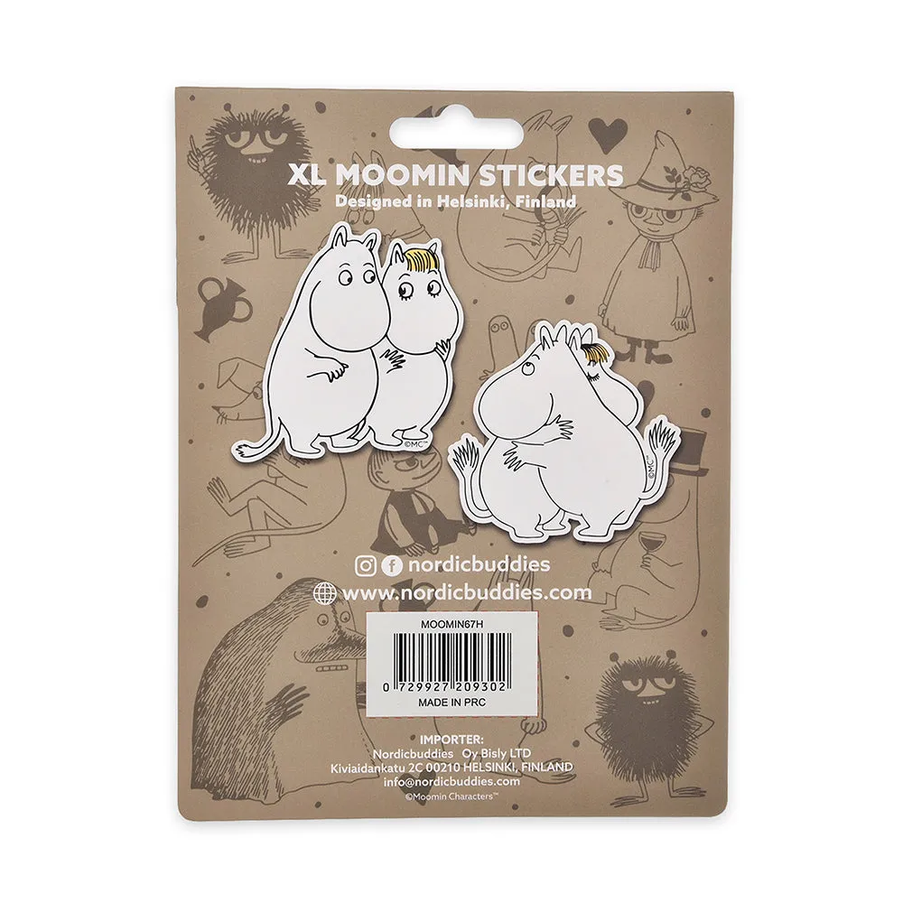 Moomintroll Love stickers autocollants XL lot de 2
