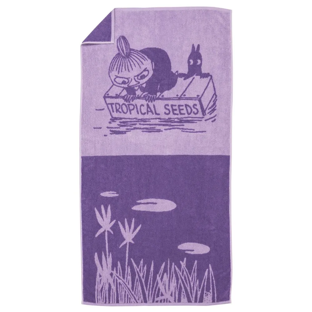 Moomintroll Little My serviette de bain violette 70x140 coton bio
