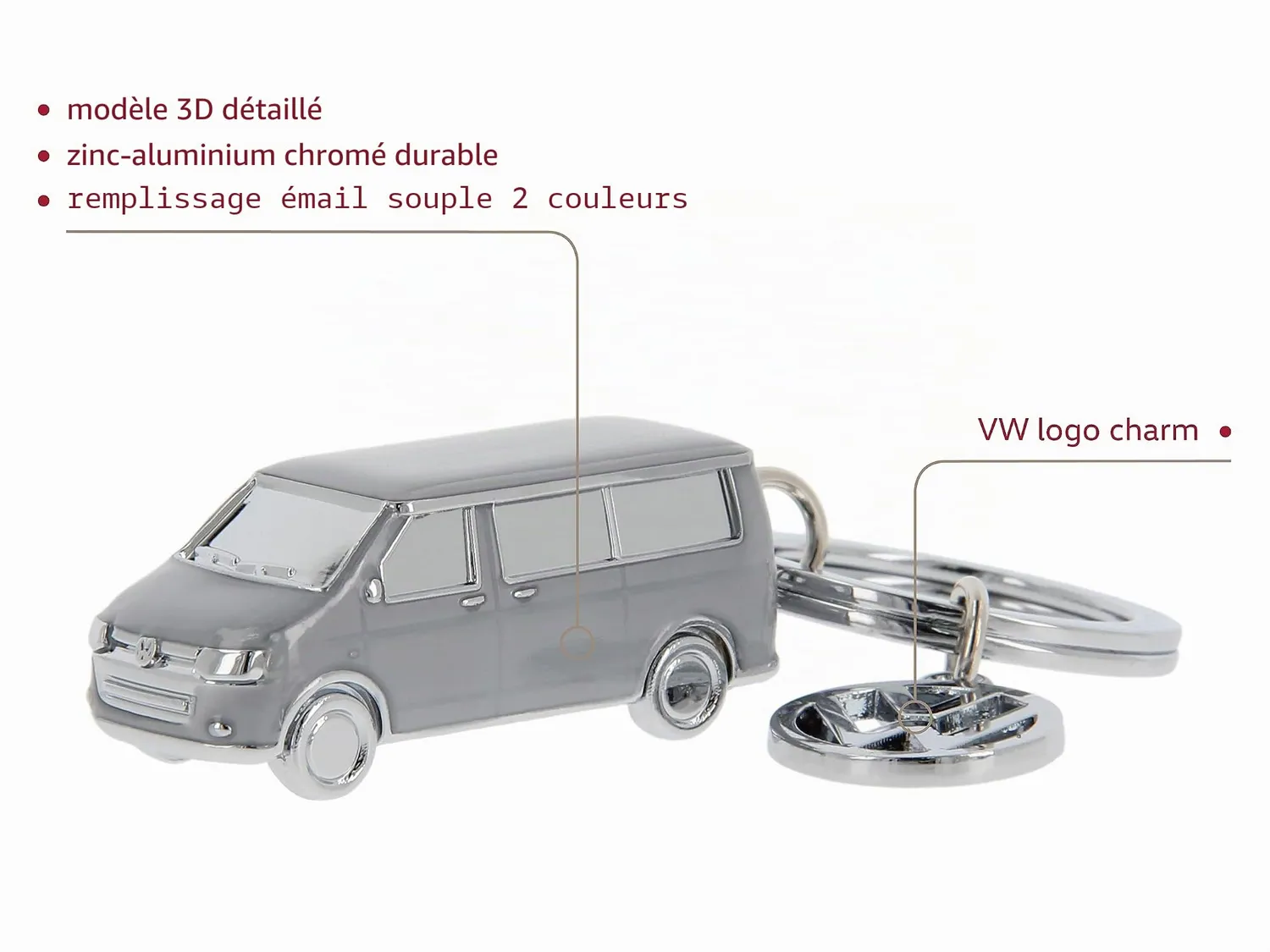 Brisa VW Collection T5 T6 Bus porte-clés 3D émail