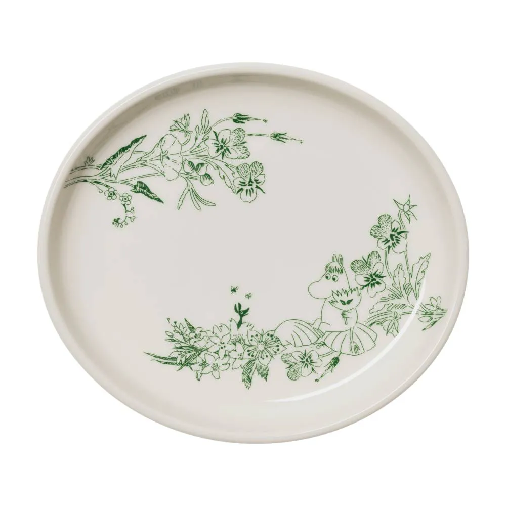 Moomintroll Haru assiette ovale verte 16 cm