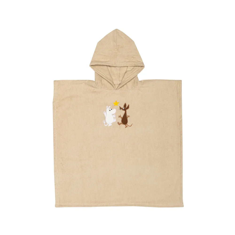Moomintroll Space Adventure poncho de bain enfant beige