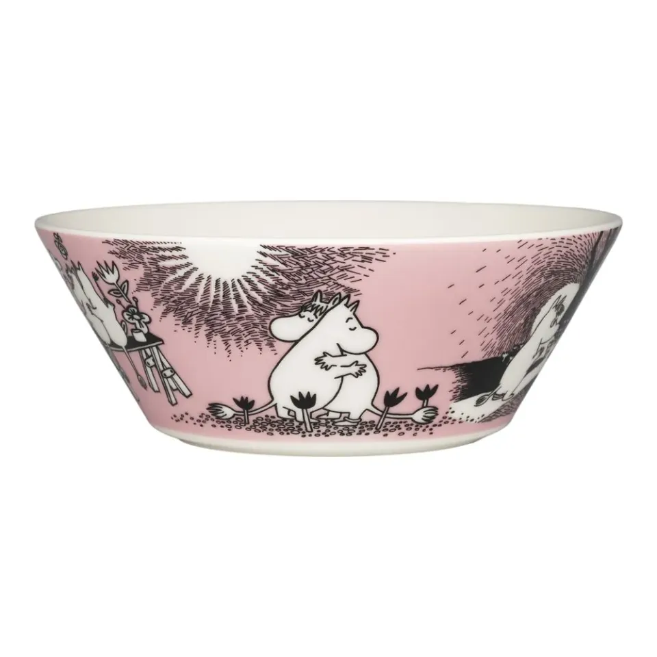 Moomintroll Love 30 bol 15 cm rose en vitrocéramique