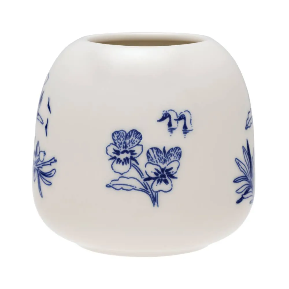 Moomintroll Haru vase bleu blanc porcelaine