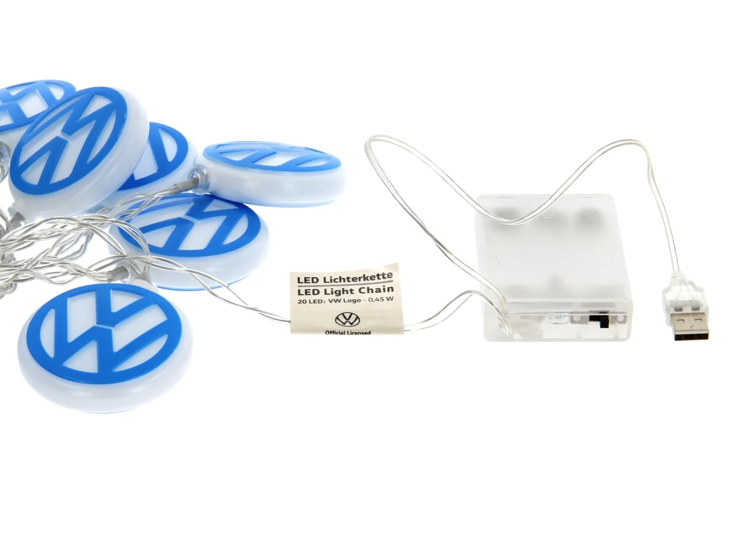 Brisa VW Collection Logo VW guirlande lumineuse 3 m 20 LED