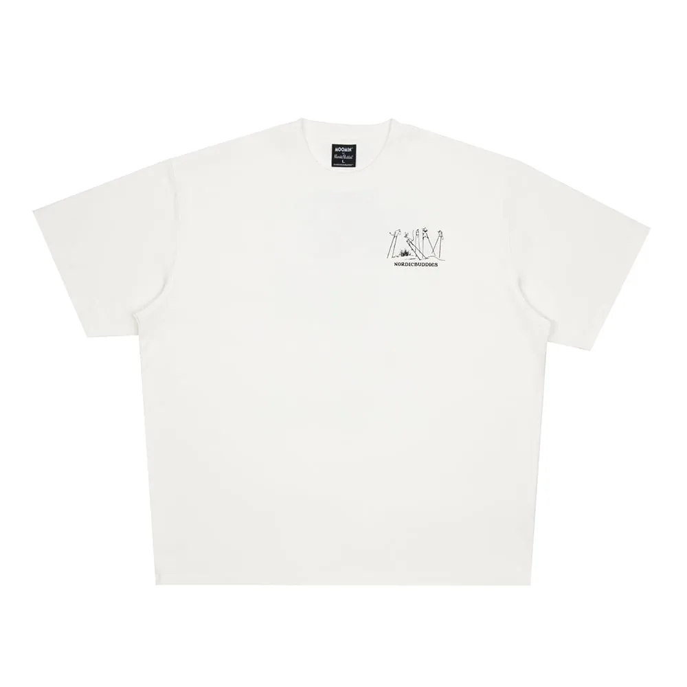Moomintroll Comet Stilts t-shirt blanc coton bio