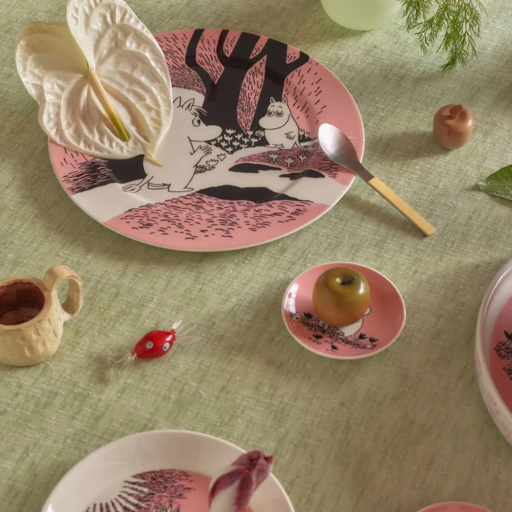Moomintroll Love 30 plat de service rose 30 cm