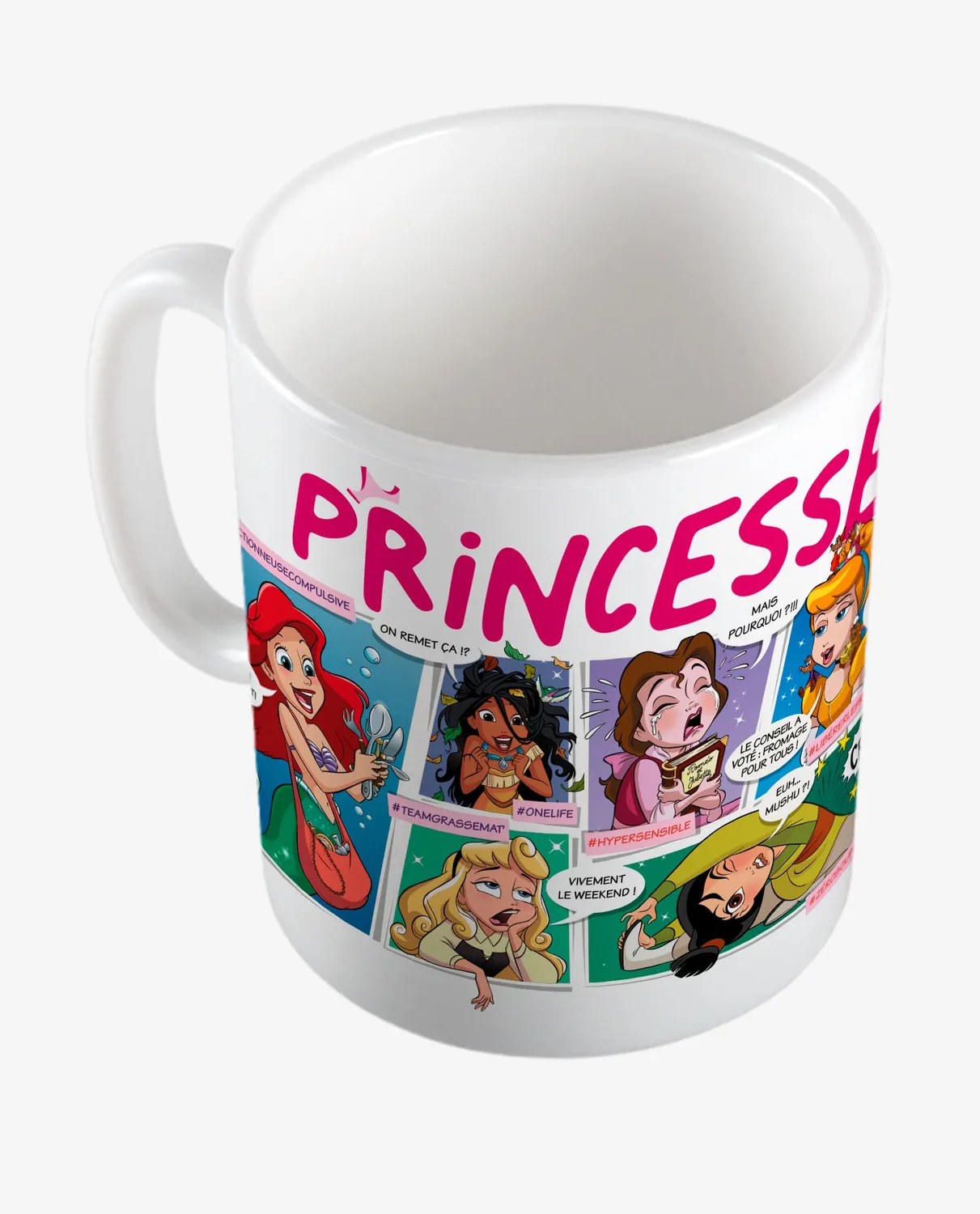 Pixgoodies Princesses sans filtre mug céramique 325 ml