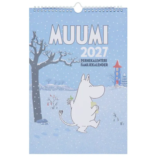 Moomintroll Family calendrier mural 2027 5 colonnes