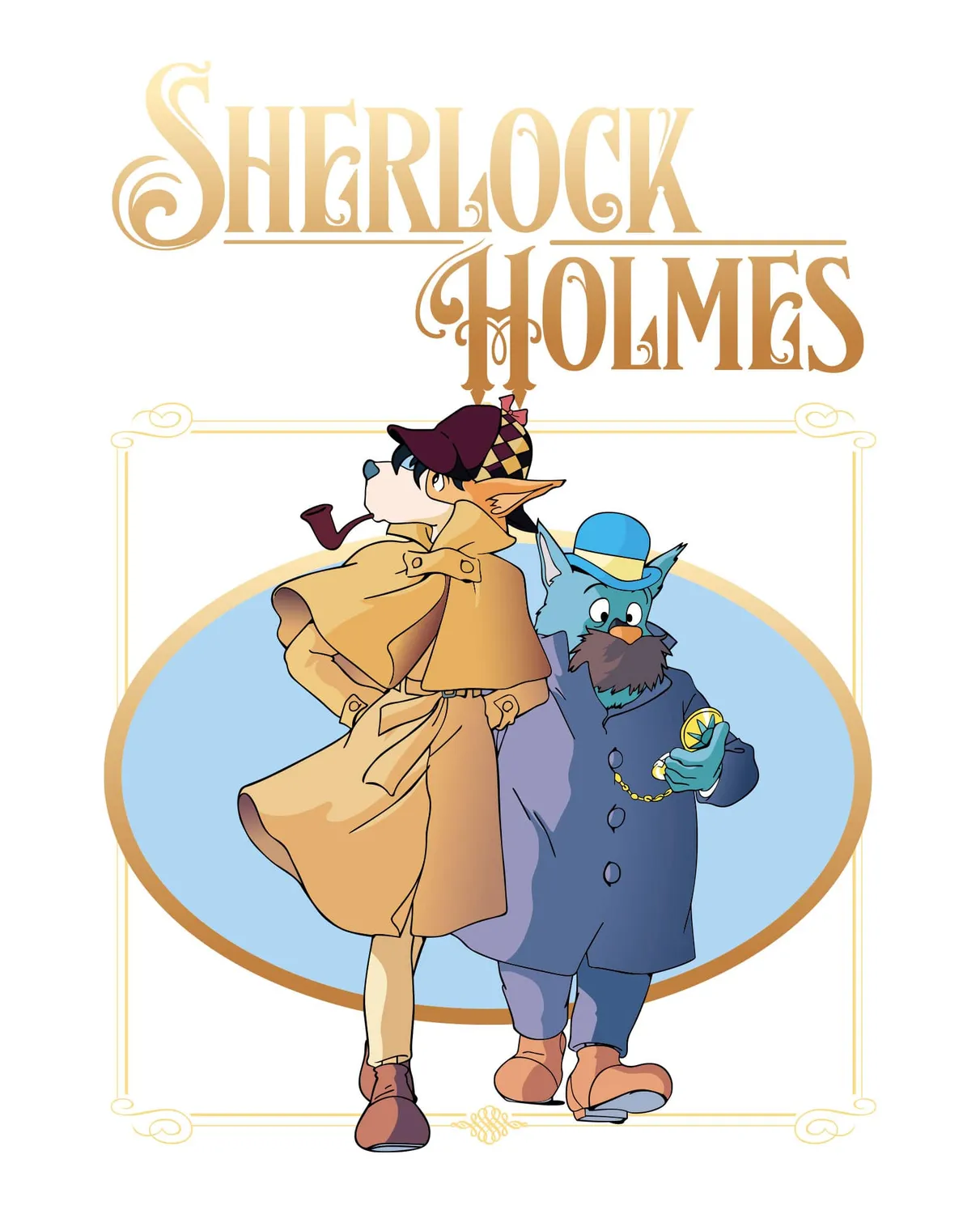 T-shirt Sherlock Holmes manga animé coton
