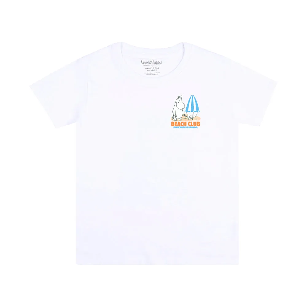 Moomintroll Kids T-Shirt blanc coton plage