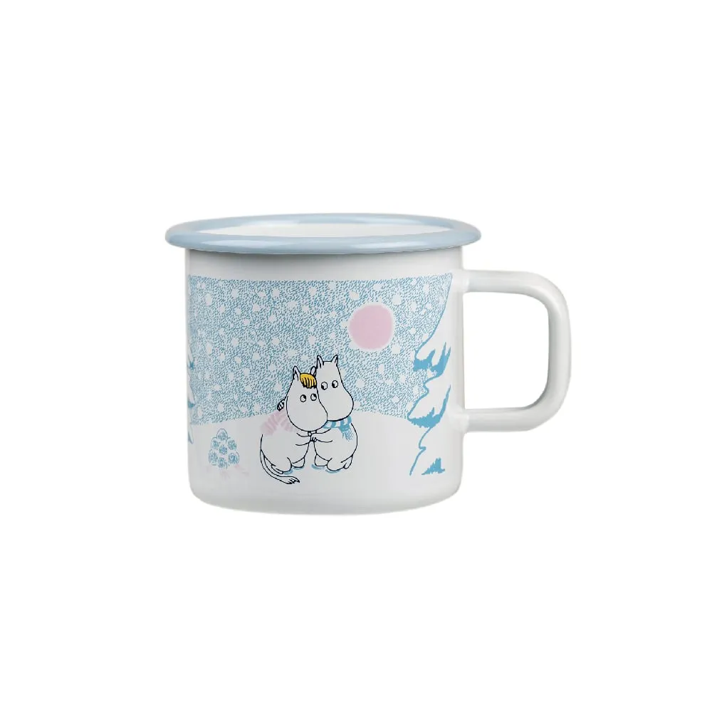 Moomintroll Let it Snow mug émail 37 cl hiver