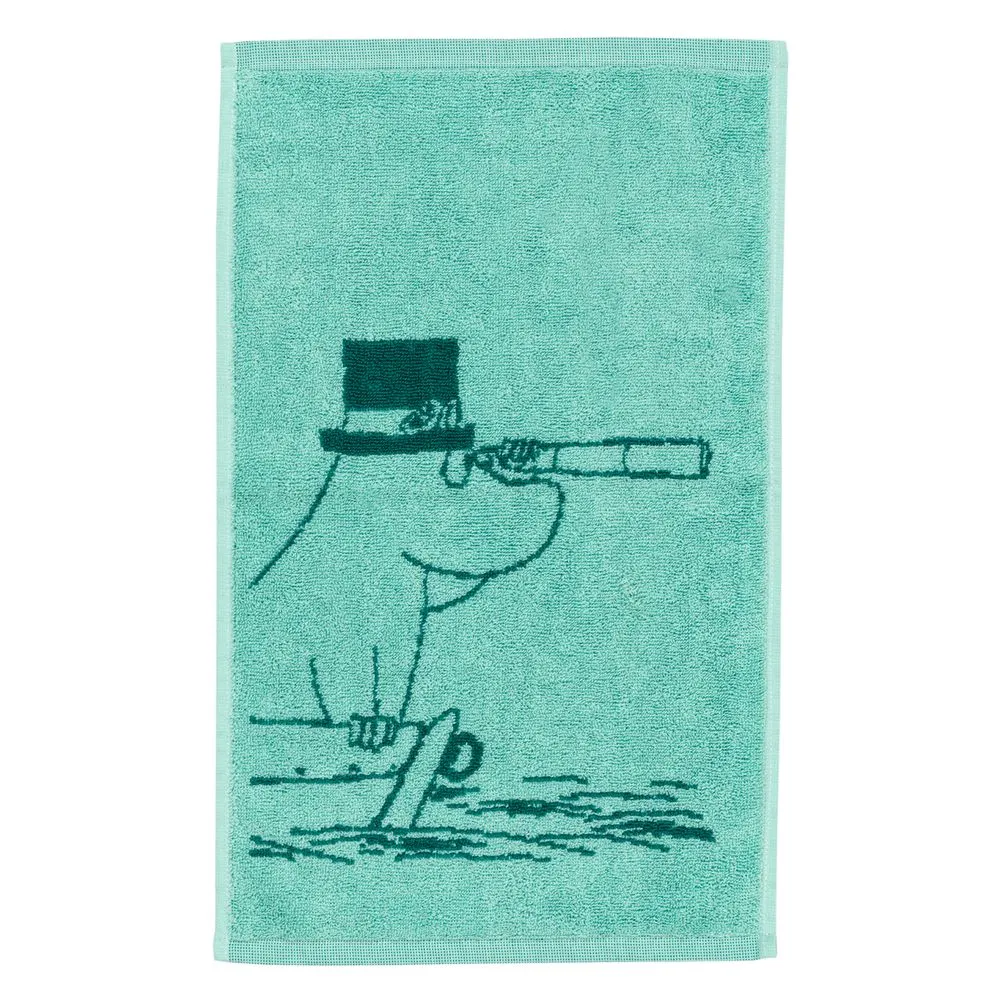 Moomintroll Moominpappa essuie-main sarcelle coton bio