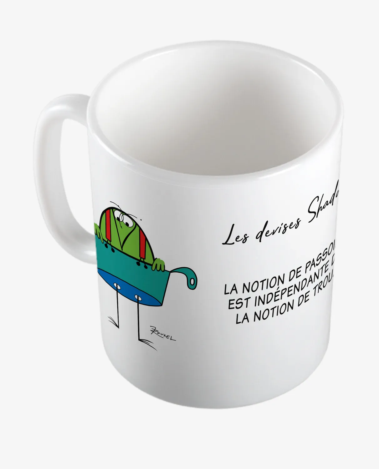 Pixgoodies Les Shadoks La notion de trou mug céramique humour