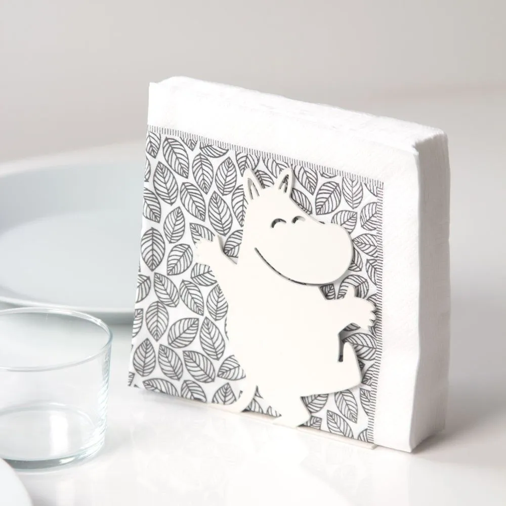 Moomintroll Snorkmaiden porte-serviettes blanc métal 14 cm