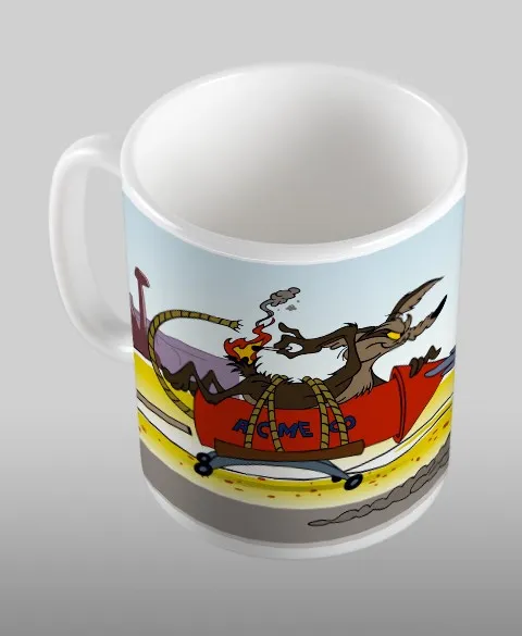 Pixgoodies Looney Tunes mug Bip-Bip Coyote missile