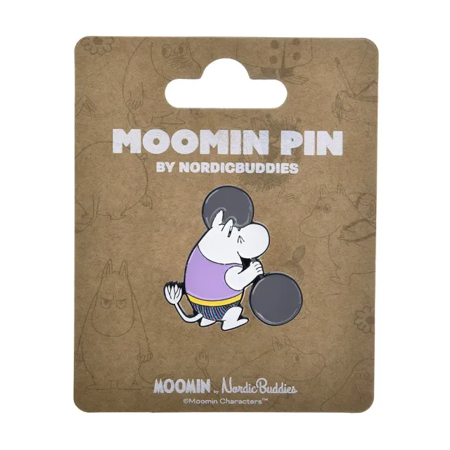 Moomintroll Weightlifting pin's violet 4x3 cm
