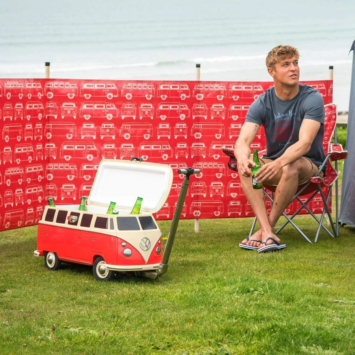 Brisa VW T1 Combi glacière roulante rouge 26 L