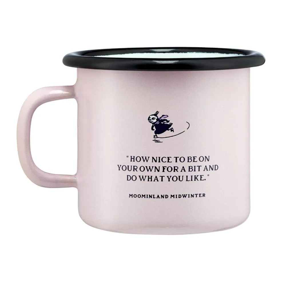 Moomintroll Dreamy Winter mug émail rose