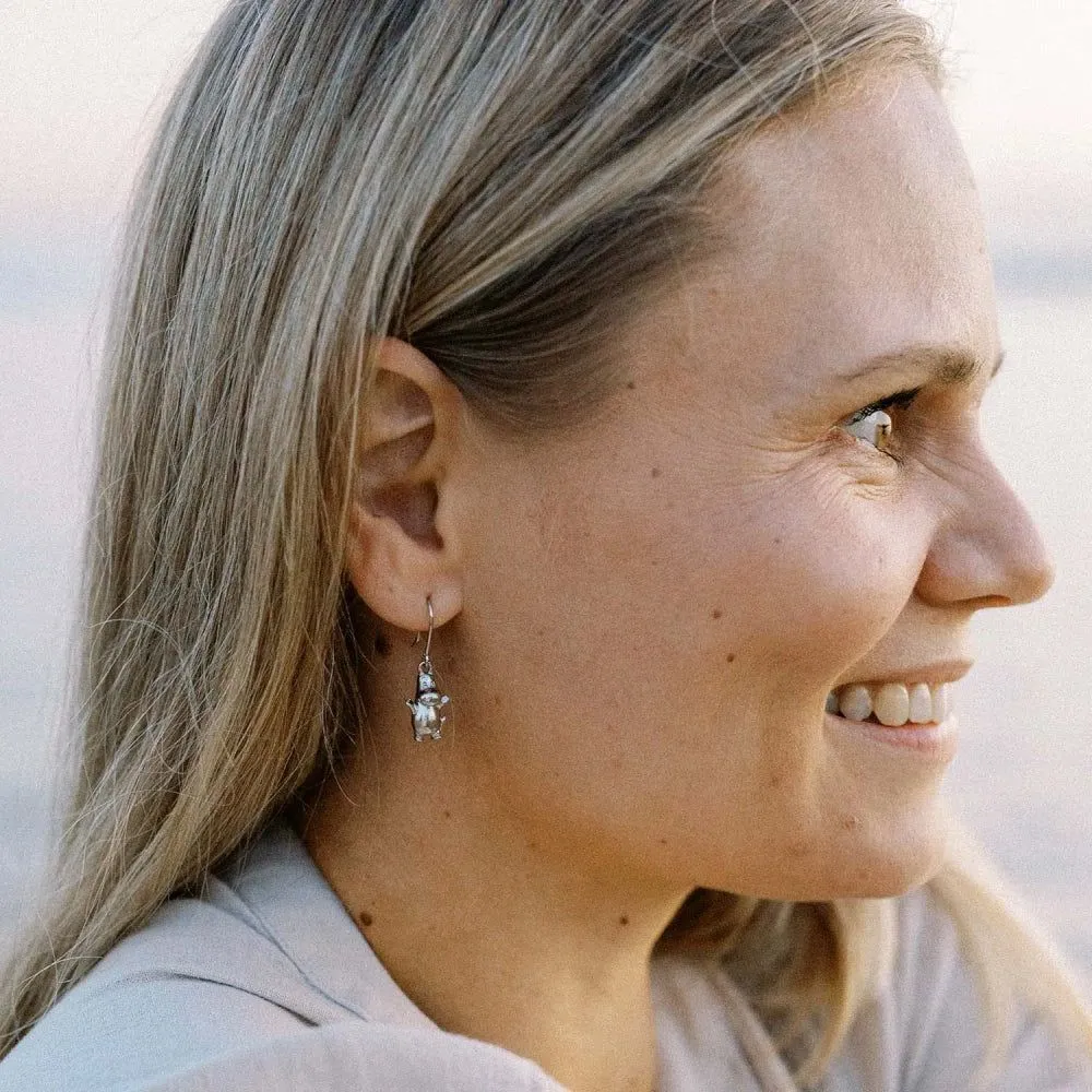 Moomintroll boucles d'oreilles argent sterling