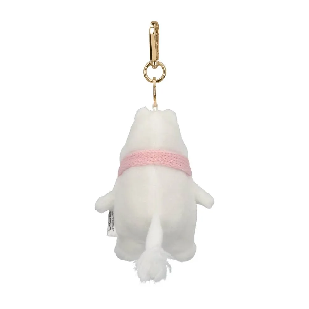 Moomintroll Pink Ribbon porte-clés peluche 13 cm