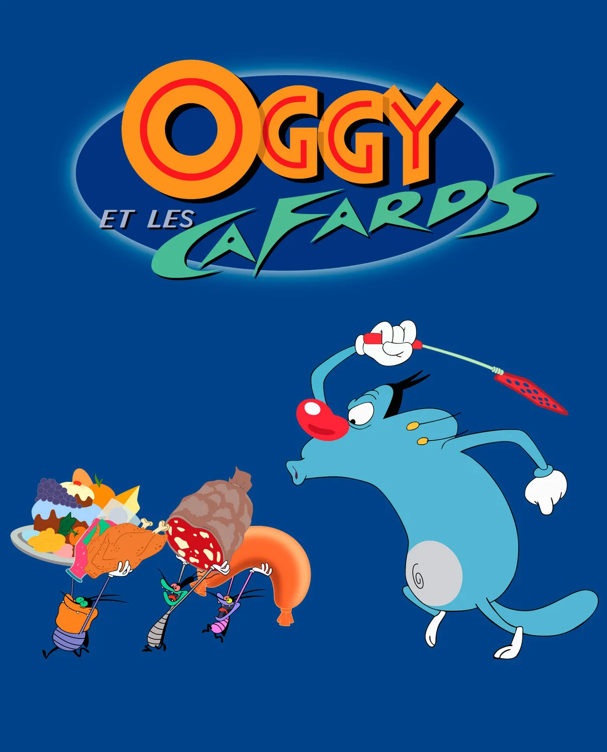 Pixgoodies Oggy et les Cafards vol de nourriture mug céramique