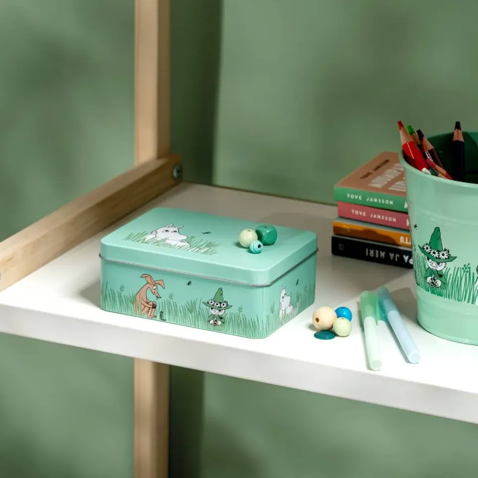 Moomintroll Boys boite metal verte 14,5 x 10,5 cm