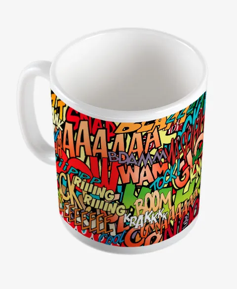 Pixgoodies Comics Onomatopées et Compagnie Mug 325 ml céramique